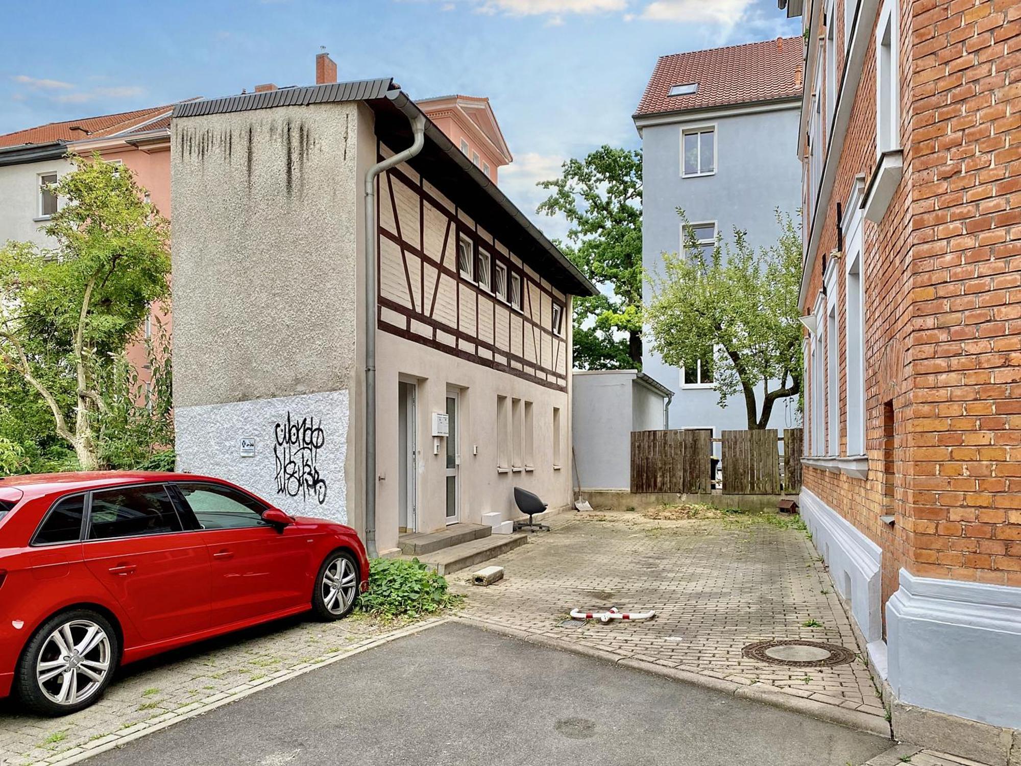 Die Remise Mit Kostenlosem Parkplatz Direkt Vor Der Tuer Erfurt Exterior foto